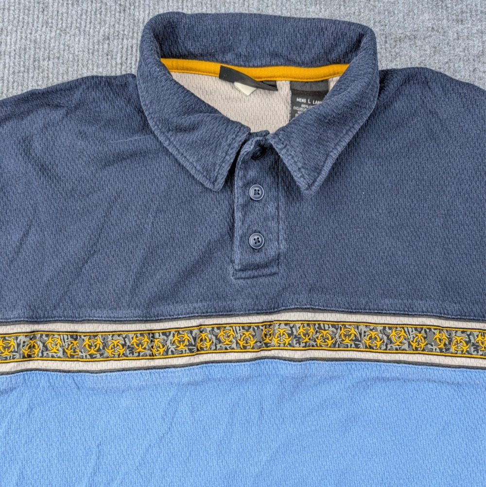 Vintage No Boundaries Polo Shirt Mens Large Toxic Waste Jesse Pinkman Y2K Street